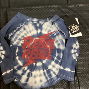 Chaser girls Long Sleeve Tie-Dye Shirt - Blue and Red